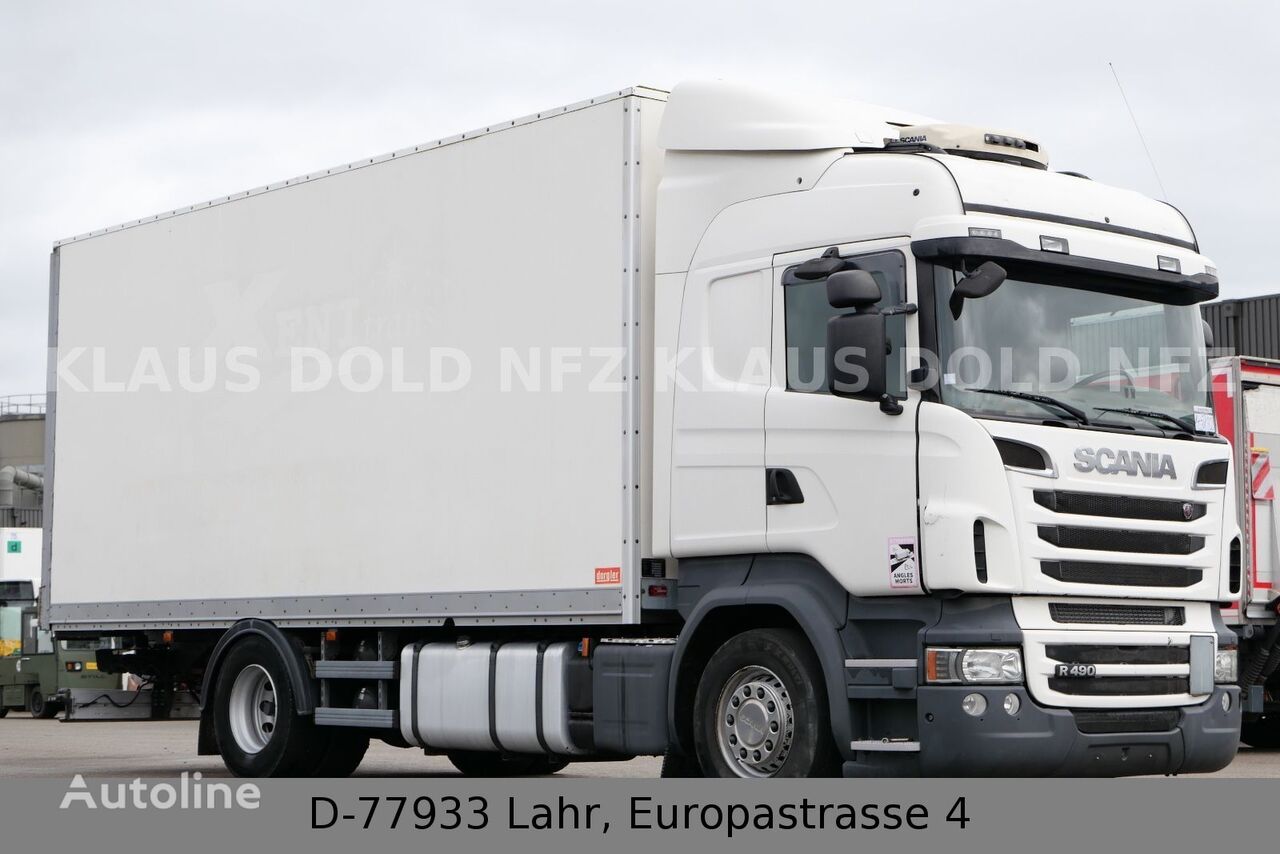 شاحنة مقفلة Scania R490  Retarder 2 Tank Standklima Navi Euro 6