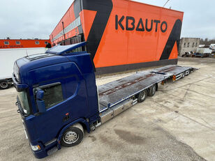 شاحنة نقل السيارات Scania R 500 6x2*4 + TRAILER RETARDER / PLATFORM L=7500 mm + TRAILER 80