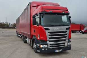 شاحنة ذات أغطية جانبية Scania R440 EEV PDE SCR Roadtrain + مقطورة ستارة