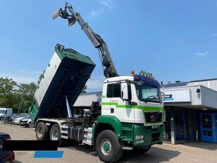 شاحنة قلابة MAN TGS 6x6 3 way tipper + crane  HIAB 166 Hipro