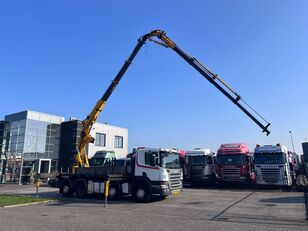 شاحنة مسطحة Scania P380 8X2-6 EURO 4 + EFFER 39 N3S Crane + FLYJIB-4+2 + REMOTE