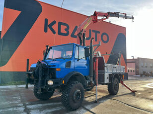 شاحنة مسطحة Unimog U 1750 L 4x4 PK105B+BASKET / WINCH / PLATFORM L=2941 mm