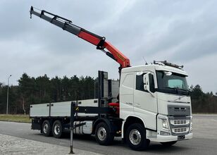 شاحنة مسطحة Volvo FH 500 8x2 palfinger dźwig hds PK 26002-EH C z Niemiec perfekt 8