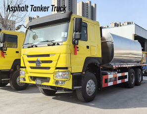 جديدة شاحنة نقل الوقود Sinotruk Howo 400HP Road Construction Asphalt Tanker Truck for Sale in Ghana