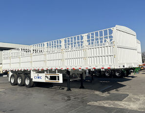 جديدة العربات نصف المقطورة عربة مقطورة مسطحة CIMC 3 Axle 60 Ton Fence Cargo Truck Trailer for Sale - Z