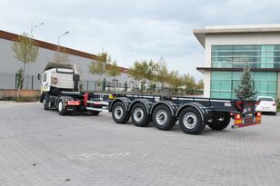 جديدة العربات نصف المقطورة شاحنة نقل الحاويات NOVA 4 AXLE CONTAINER TRAILER LAST AXLE SELF STEERING